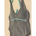 Fabletic Small Race-Up Racerback Swimsuit - Raincloud/Blue Sky Photo 2