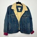 L.L.Bean  vintage Sherpa lined jean jacket size large Photo 0