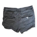 Guess Vintage  jean shorts black denim distressed faded grunge punk women's 30 Photo 1