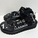 ALLSAINTS  Sandals Womens Size 5 US 35EU Black Rhianne  Leather Shoes Photo 1