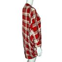 Alya  Kimono Womens Small Red Cream Plaid Topper Academia Bohemian Preppy Casual Photo 1