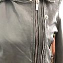 Hunter Goosecraft Biker 513  Green Leather Zip Up Moto Jacket - US Small Photo 8