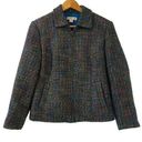 Coldwater Creek  Blazer Jacket Womens Size Petite 4-6 Multicolor Twill Full Zip Photo 0
