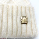 Anne Klein  Knit Hat Beanie Cream Cable Knit Faux Fur Pom Pom Fall Winter Photo 3