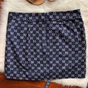 Gap  Navy Blue & White Cotton Mini Skirt Photo 4