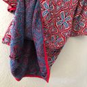 Maeve by Anthropologie Sweater Dress, Large, Red/Blue Knit Pattern 3/4 Sleeves Photo 6