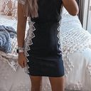 Kensie Black Bodycon Dress With Lace Detailing  Photo 1