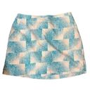 Lady Hagen  Size 4 Golf Skirt Skort Turquoise Blue Dot Square Cotton EUC Photo 4