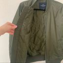 American Eagle Army Green Bomber Jacket Photo 2