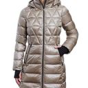 Anne Klein  Women's Shine Hooded Packable Puffer Coat Taupe Size XL NWT Photo 0