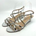 Nina NWOT  Franya Silver Metallic Wedge Sandals Women's 8.5 US Photo 0