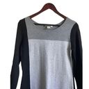 White House | Black Market  Women Top Knit Side Slit Stretch Black Gray Lagenlook Photo 9