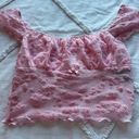 Dainty Coquette Lace Floral Top Pink Photo 0