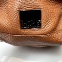 Kooba  Caramel Brown Leather Satchel Hobo Shoulder Bag Medium Zip Closure Studded Photo 5