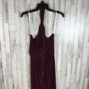 Laundry by Shelli Segal Shelli Segal Halter Jersey Dress Cocktail MIDI NWT Maroon Wine Formal Short Gown Photo 5