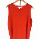 Hugo Boss BOSS  Istora Fine Stretch Silk Shell Top in Dark Marigold Orange sz 10 Photo 2