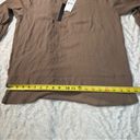 Ro & De  Size L Women's Taupe Long Sleeve V Neck Top Photo 6