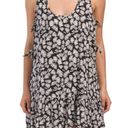 Monteau Black & White Floral Smocked Waist Midi Dress Photo 0