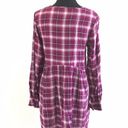 BCBGeneration  Cranberry Plaid Baby Doll Dress Photo 3