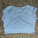 Aerie  offline real me cropped Henley button up top size medium Photo 0