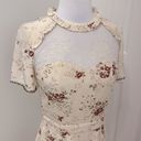 The Kooples  Silk Cream Floral Lace Inset Ruffle Dress Photo 6