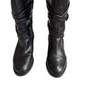 Arturo Chiang  black leather buckle tall boot moto size 7 Photo 3