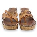 Sam Edelman  Ronda Platform Sandal Tan Leather Cork Strappy Wedge Women’s Size 9 Photo 8