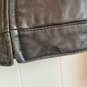 Moda Vintage  International Black Leather Motorcycle Jacket Photo 5