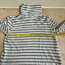 Madewell  Black Stripe Wide Long Sleeve Turtleneck Womens Size M T Shirt Photo 9