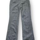 Loft  Women's Gray Wool Lined Flat Front Wide Leg Boot Cut Leg Pants Size 4 Photo 2