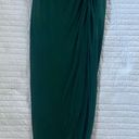 Casual Slit Wrap Elastic High Waist Maxi Draped Skirt Sexy Solid Bodycon Maxi Green Size M Photo 0