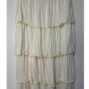 Wanderlux Ivory Layered Midi Skirt Size Large NWOT Western Flowy Indie Boho Photo 3