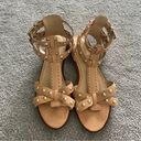 Vince Camuto Taneli leather tan gladiator sandals with gold studs size 6 Photo 1