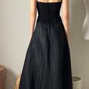 vintage 90s black glitter sparkly goth princess bustier maxi dress formal gown Photo 5