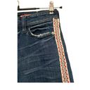 Pilcro ‎ Anthropologie Size 25 Petite Blue Embroidered Slim Skinny Ankle Jeans Photo 4