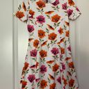 Divided Floral Dress White And Warm Color Flowers Photo 0