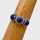 Sterling Silver Genuine Lapis Lazuli Ring - Sz 10 Photo 5