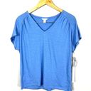 Caslon NWT  Organic Cotton Blue T-shirt Basic Top Size XXS Photo 0