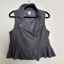 LC Lauren Conrad  Women's Peplum Vest Gray Faux Suede Peplum Vest Photo 0