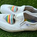 Vans Women's ® Pride Asher Slip-On Shoes White / Multicolor Size 8 Photo 9