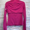 Roxy  Pullover reflective tabs thumbholes pink half zip collared lightweight S Photo 4