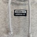 Adidas Women's Cropped Sweatshirt Gray Old Logo Size Small Photo 1