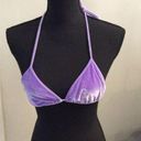 Triangl Small S Purple Bikini top swim wear Velvet feel Womens Photo 0