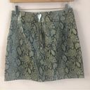 Frame  Denim NWT 100% Lamb Leather Snake Print Mini Skirt Photo 3