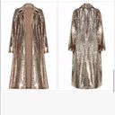 Gold Sequined Coat Jacket Photo 2