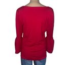 New York & Co. 7th Avenue Red Bell Sleeve Sweater  Photo 2