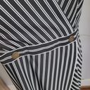 Hutch Anthropologie,  New, Indira Asymmetrical Black White Striped Dress, XL Photo 5