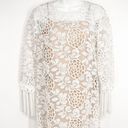 Bronx and Banco  Rhinestone Studded Floral Lace Fringe Tassel Asymmetrical Dress Photo 2