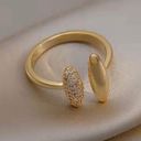 18K Gold Plated Adjustable Open Ring for Women, Statement Ring Photo 0