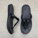 Crocs  Sanrah MetalBlock Flat Flip Flop Sandals size 6 Photo 1